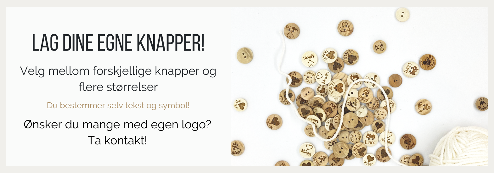 knapper med egen tekst